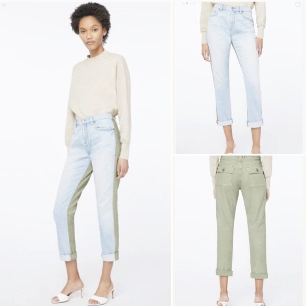 Frame Le Beau Straight Leg Cargo Mix Jeans